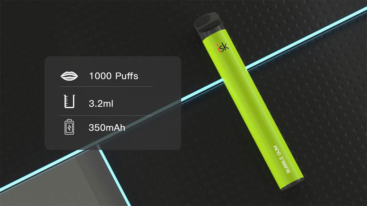 1000 نفث سيجارة إلكترونية يمكن التخلص منها ISK032 Puffs 1000 Disposable E Cigarette 