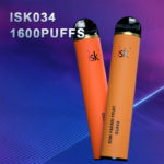 السجائر الإلكترونية التي تستخدم لمرة واحدة 1600 نفخة ISK034 Puffs Disposable Vape Pen