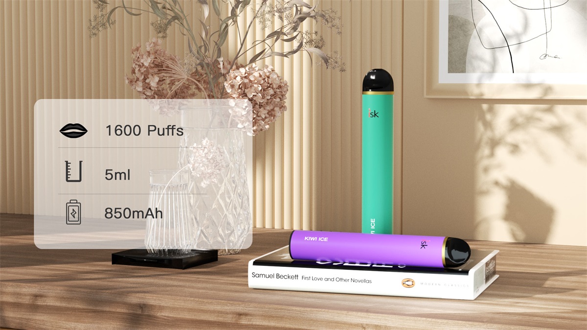 السجائر الإلكترونية التي تستخدم لمرة واحدة 1600 نفخة ISK034 Puffs Disposable Vape Pen