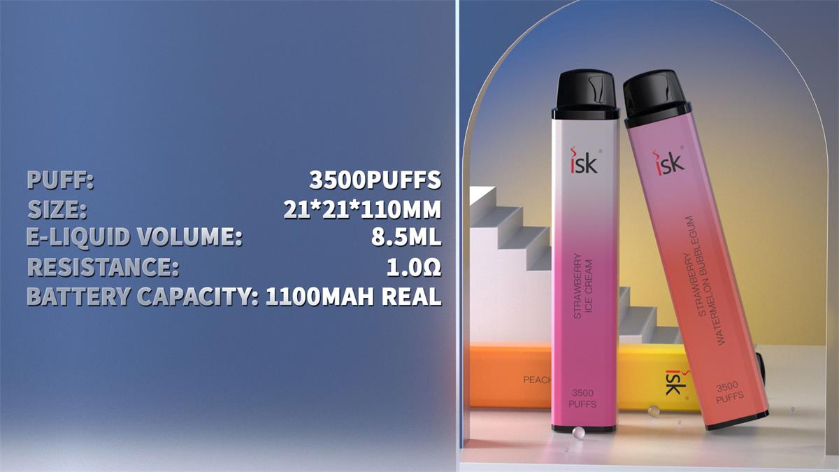 السجائر الإلكترونية القابل للتصرف 3500 نفخة Puffs Disposable Vape POD ISK046